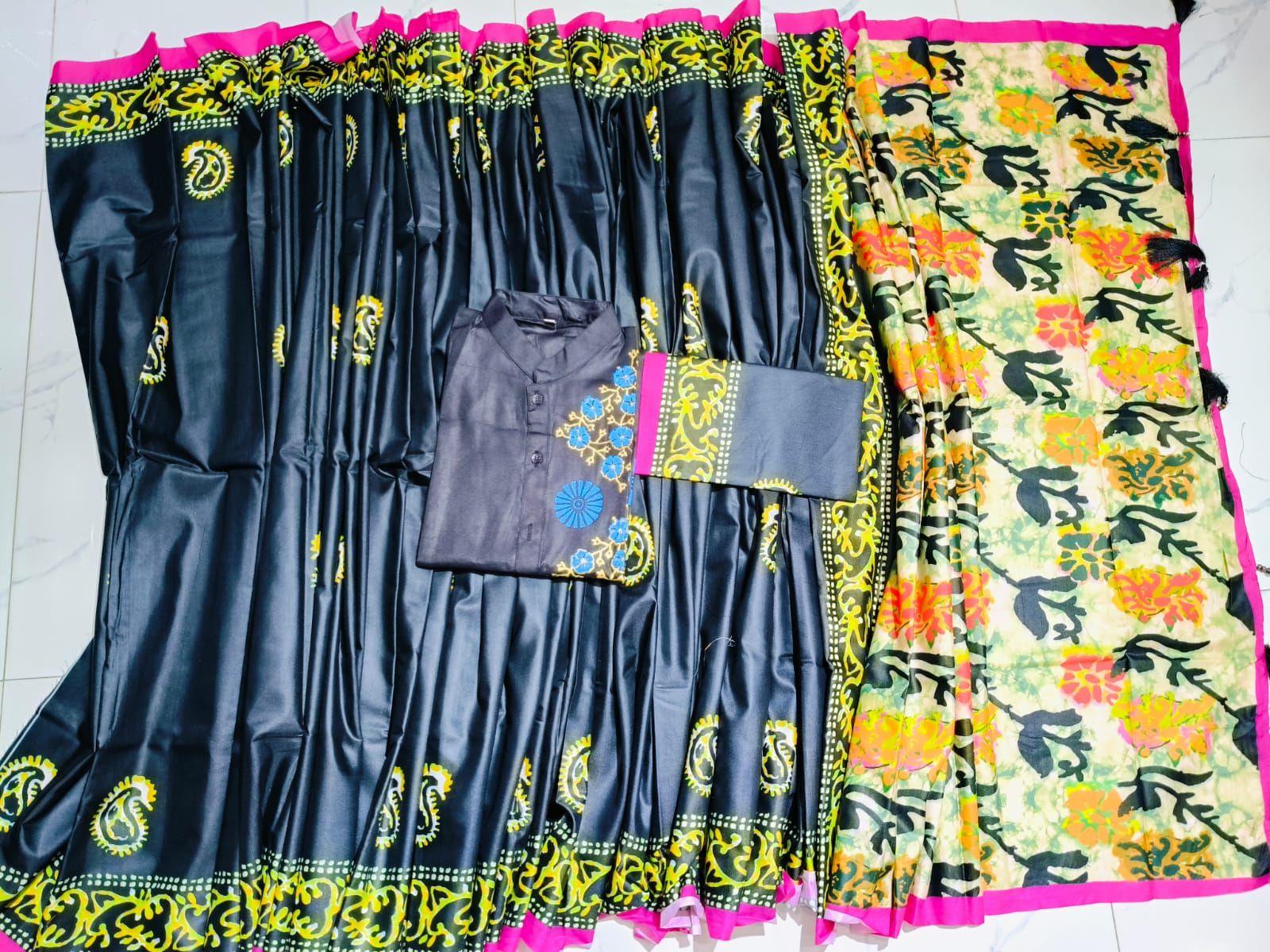 Sharee Panjabi Couple with Blouse Piece