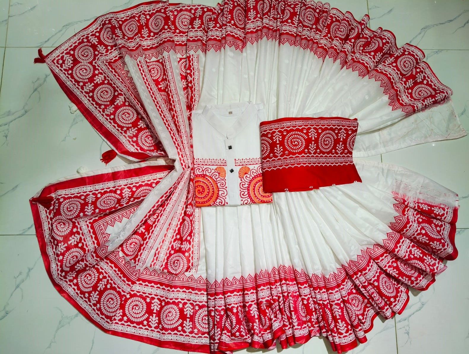 Sharee Panjabi Couple with Blouse Piece