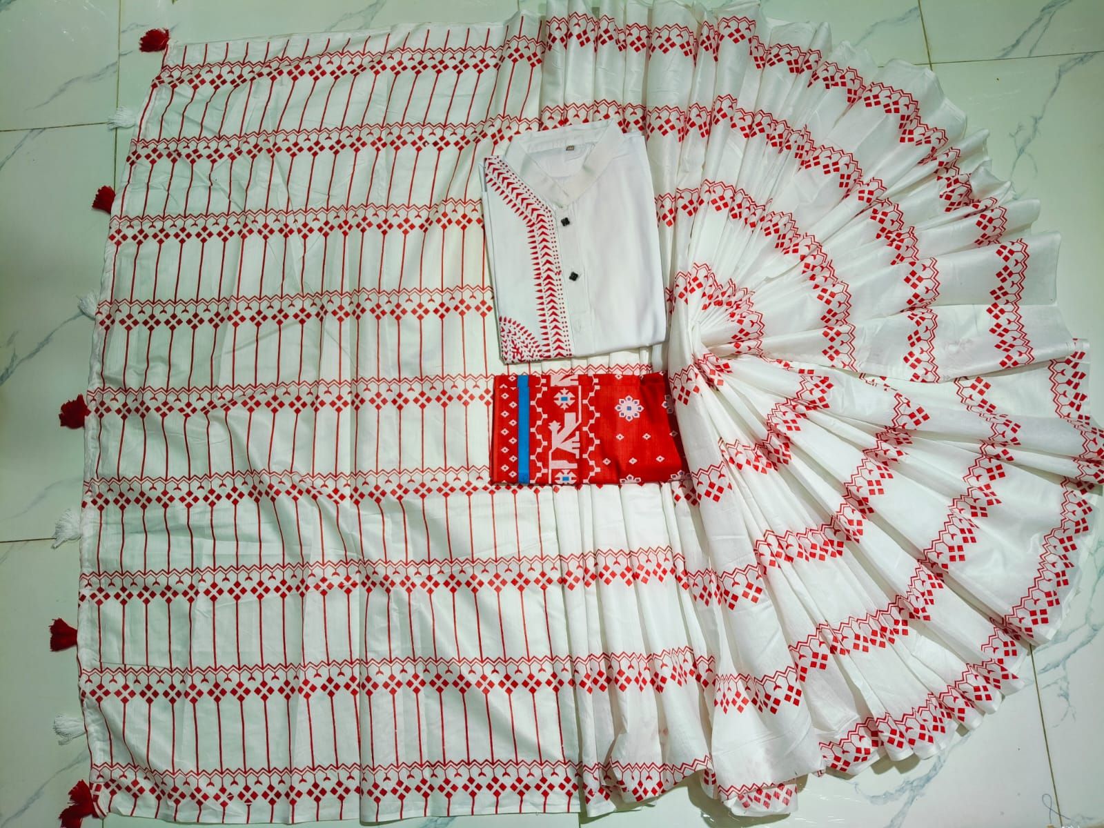 Sharee Panjabi Couple with Blouse Piece