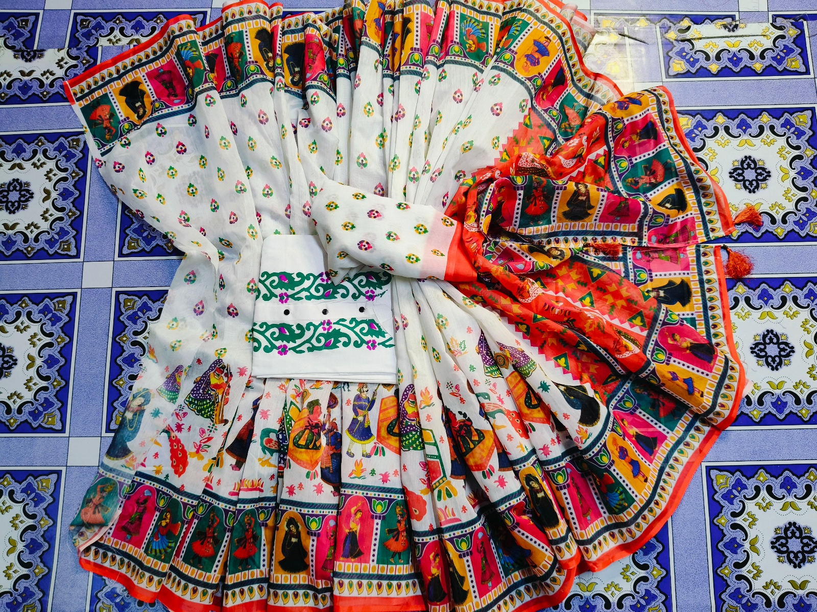Sharee Panjabi Couple with Blouse Piece