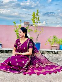 Semi Moslin Sharee  with Blouse Piece