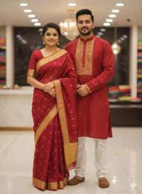 Sharee Panjabi Couple with Blouse Piece