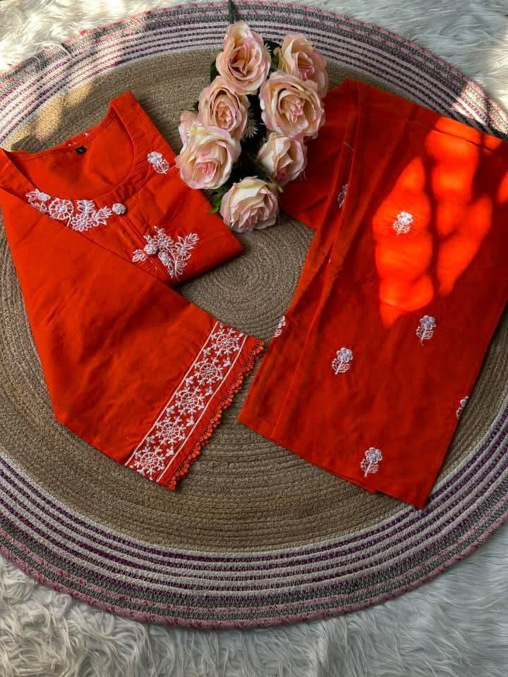 Embroidery Cotton Co-Ord Set