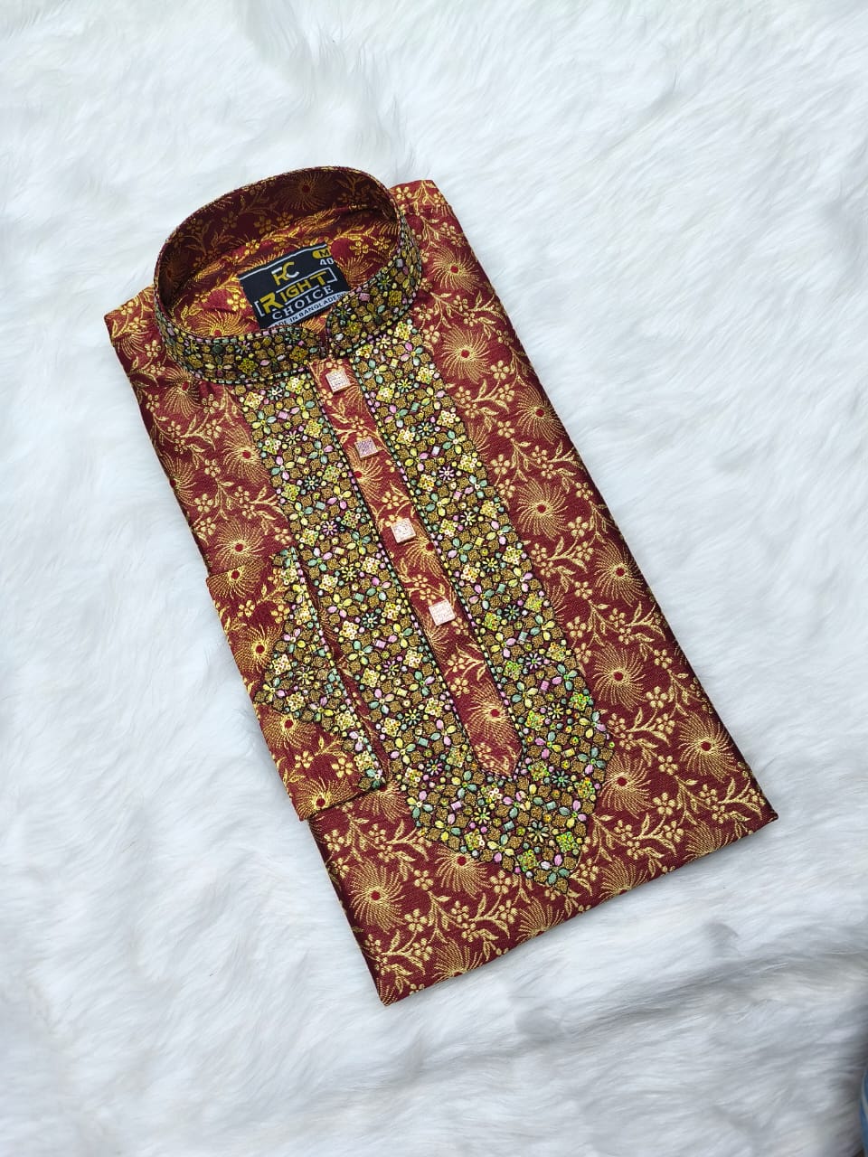 Indian Katan Embroidery Panjabi-23288