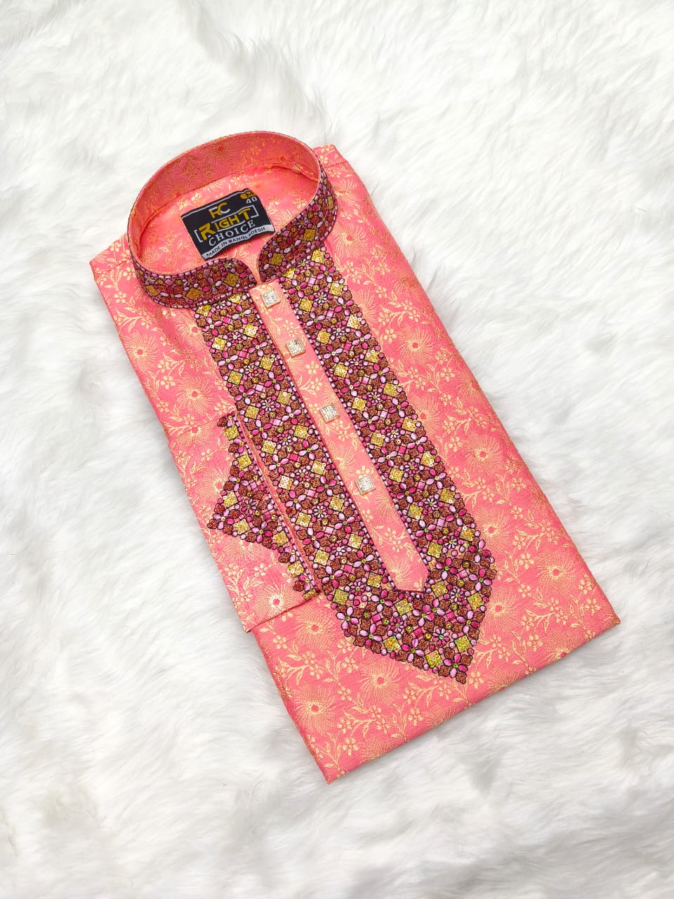 Indian Katan Embroidery Panjabi-23289