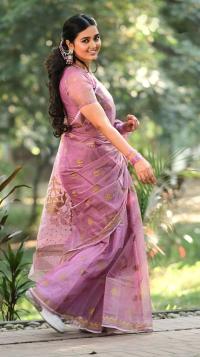 Semi Moslin Sharee with Blouse Piece