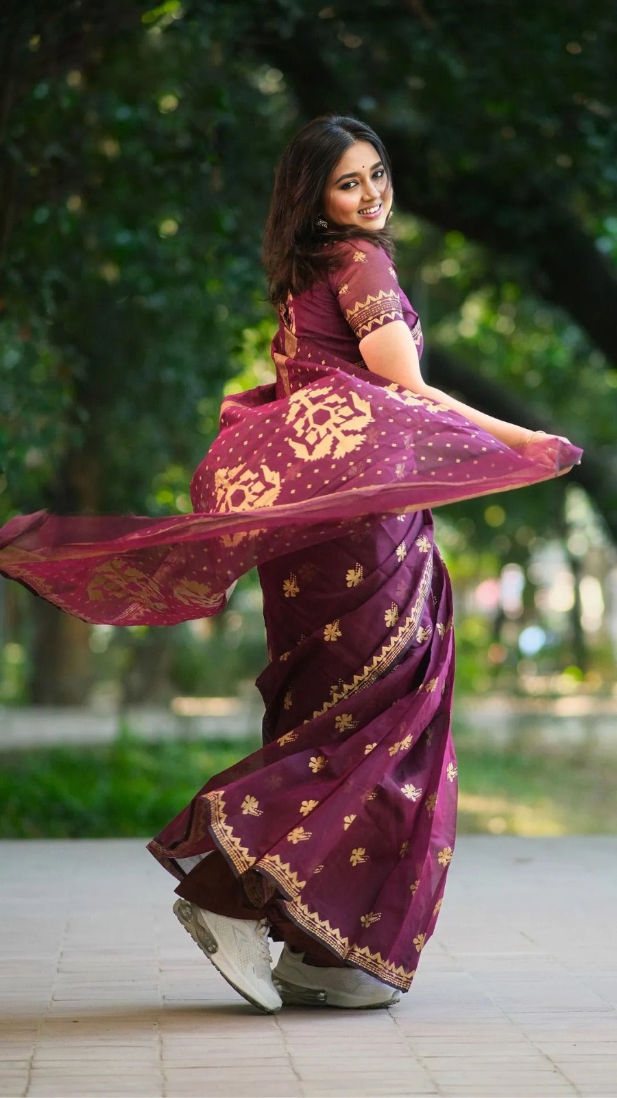 Semi Moslin Sharee with Blouse Piece