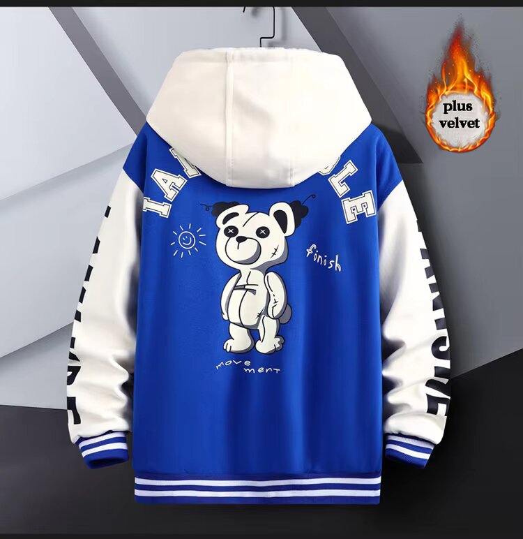 Amvosh Print Button Hoodie