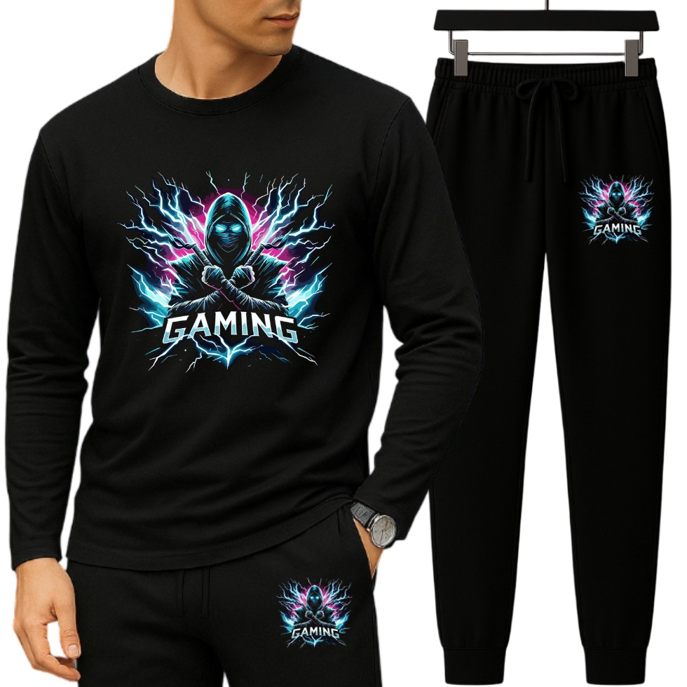Long Sleeve Drop Shoulder Tshirt and Trouser Set