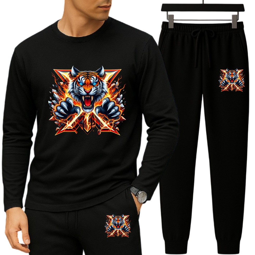 Long Sleeve Drop Shoulder Tshirt and Trouser Set