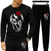 Long Sleeve Drop Shoulder Tshirt and Trouser Set