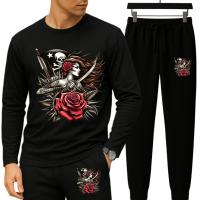 Long Sleeve Drop Shoulder Tshirt and Trouser Set