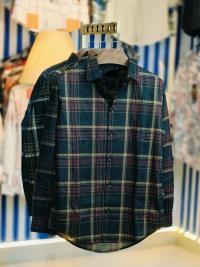 Pure Cotton full Sleeve Check & Print Shirt for Men's
