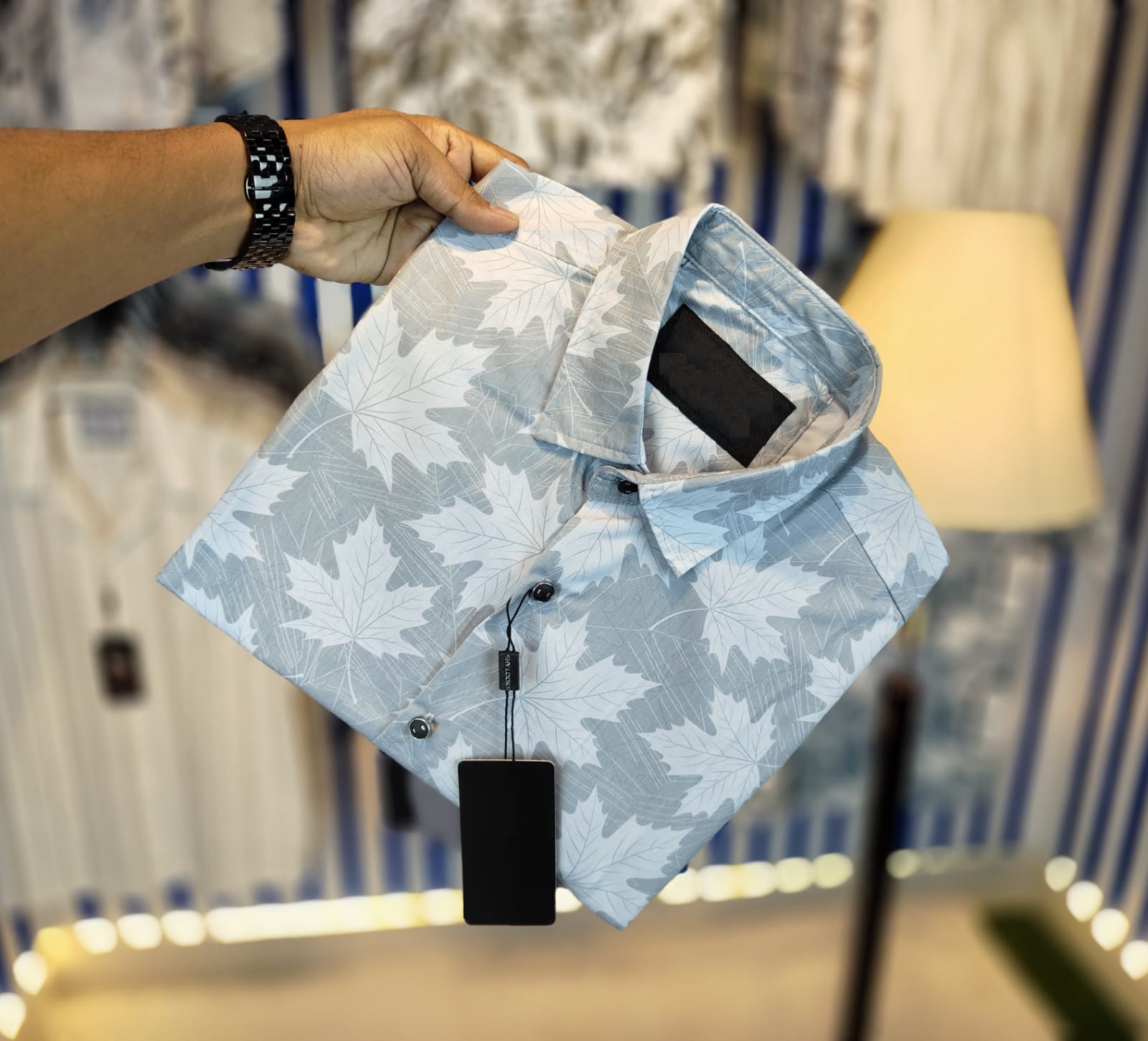 China Pure Black Magnet Cotton Full sleeve Shirt