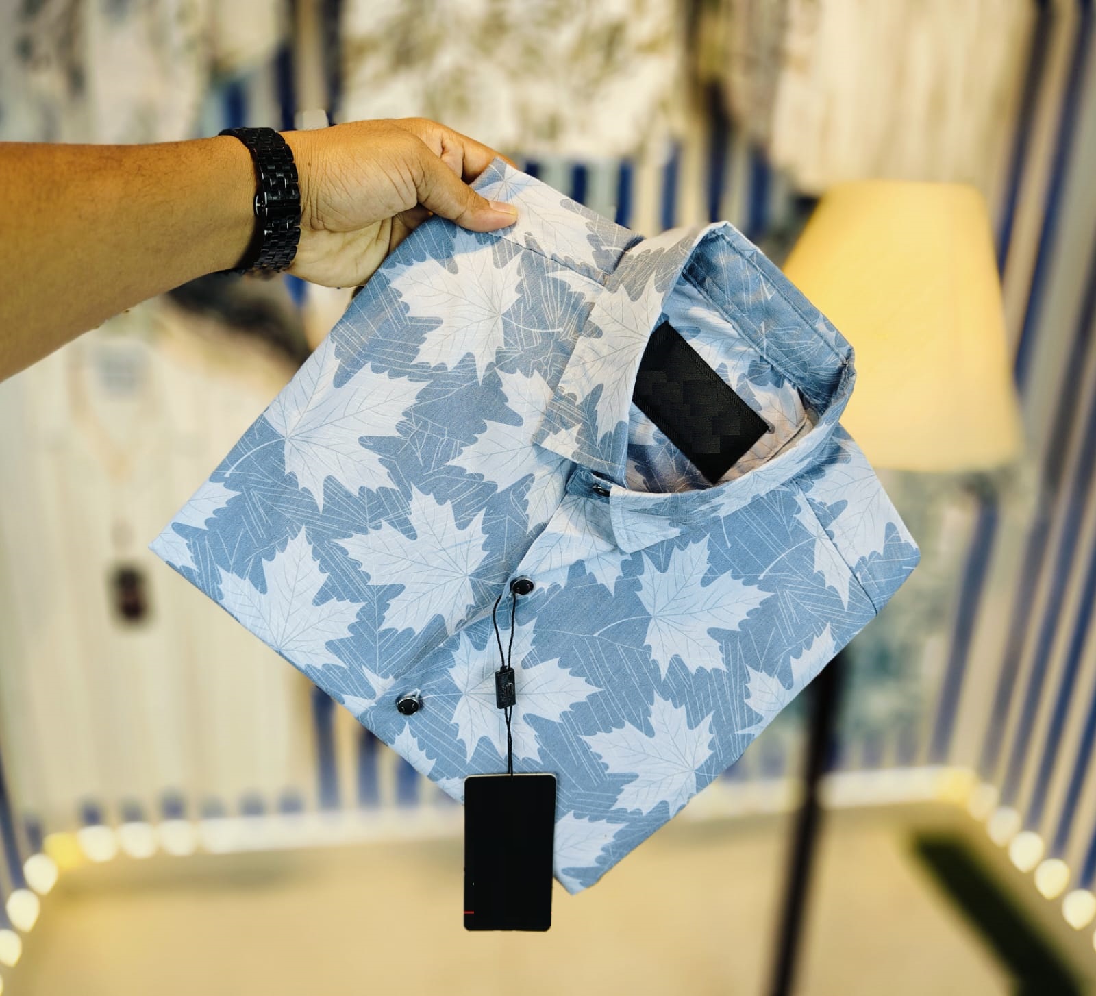 China Pure Black Magnet Cotton Full sleeve Shirt