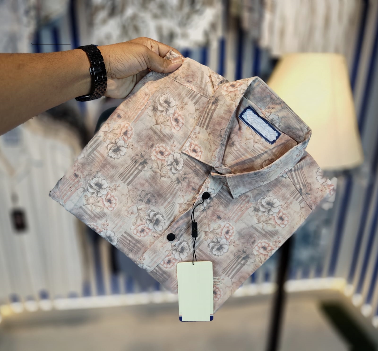 China Pure Black Magnet Cotton Full sleeve Shirt