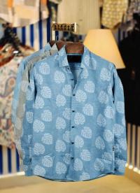 China Pure Black Magnet Cotton Full sleeve Shirt