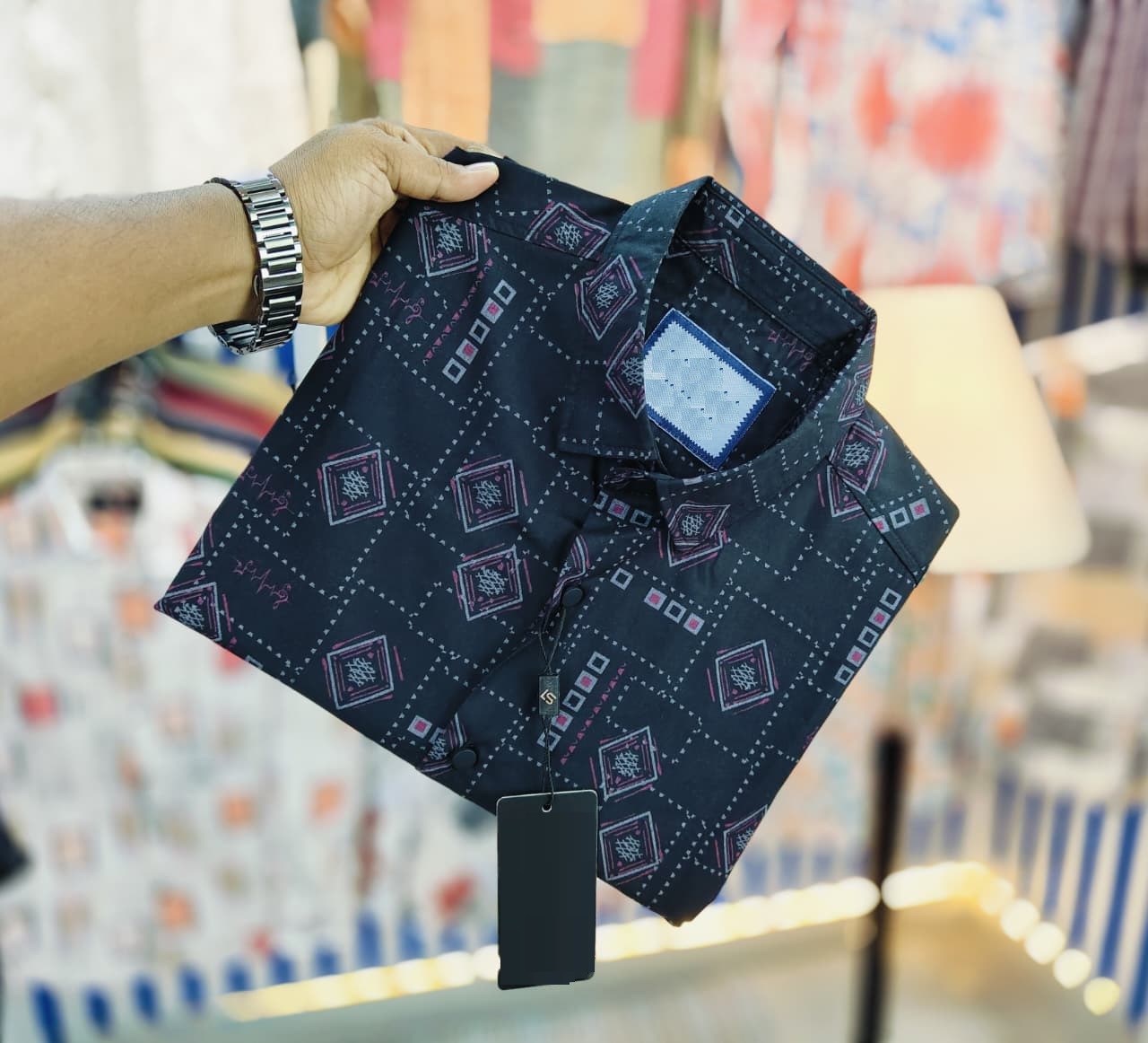 Black Pure Cotton Full sleeve Shirt