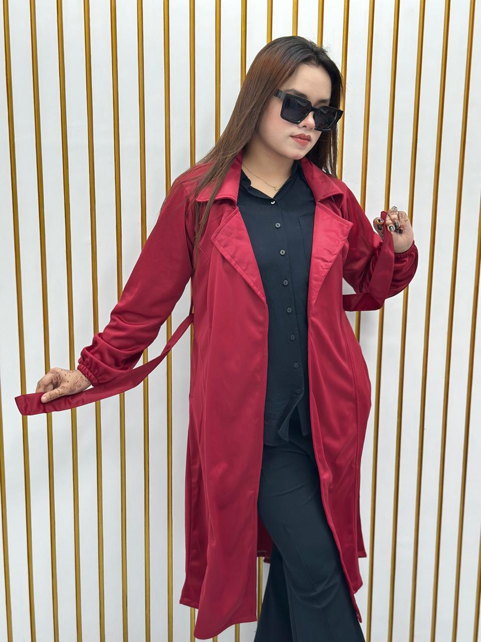 Stylish Ladies Overcoat (Belt System)