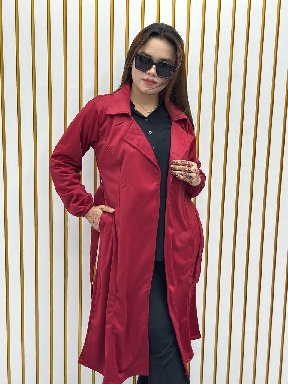 Stylish Ladies Overcoat (Belt System)