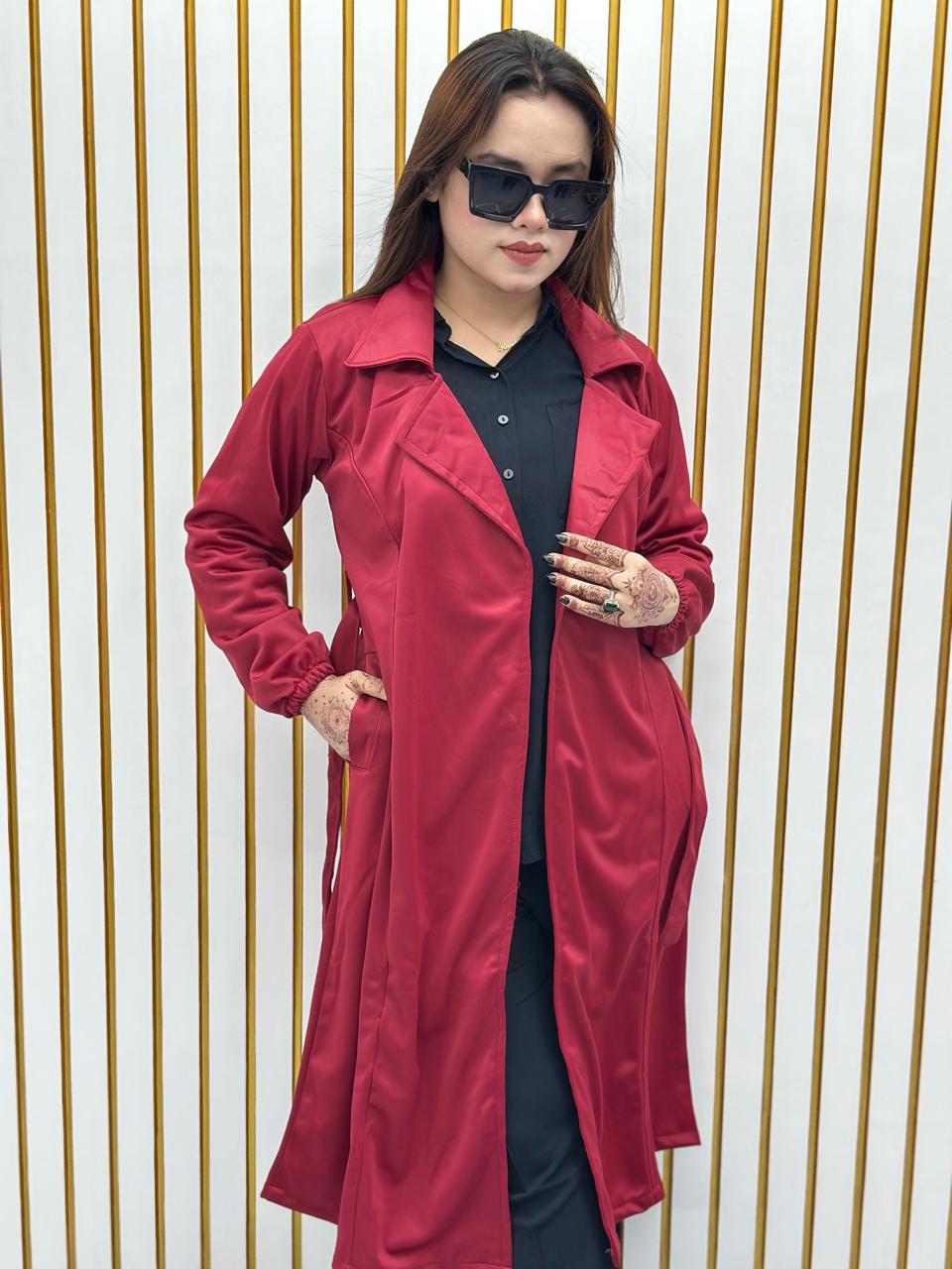 Stylish Ladies Overcoat (Belt System)