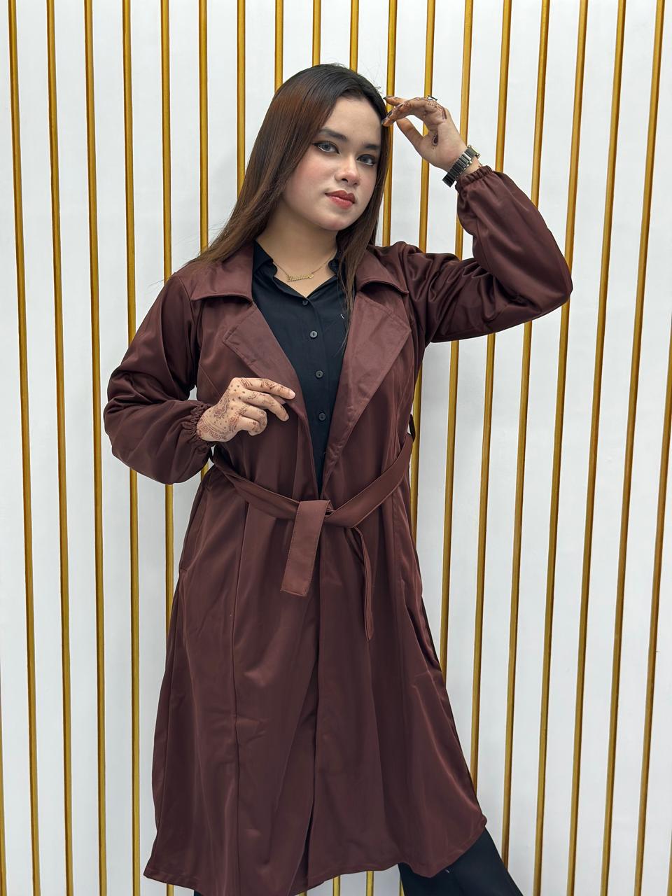 Stylish Ladies Overcoat (Belt System)