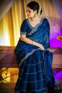 লেটেস্ট জর্জেট শাড়ি উইথ সূক্ষ্ম এমব্রয়ডারি - স্টাইলিশ ও আরামদায়ক ফ্যাব্রিক