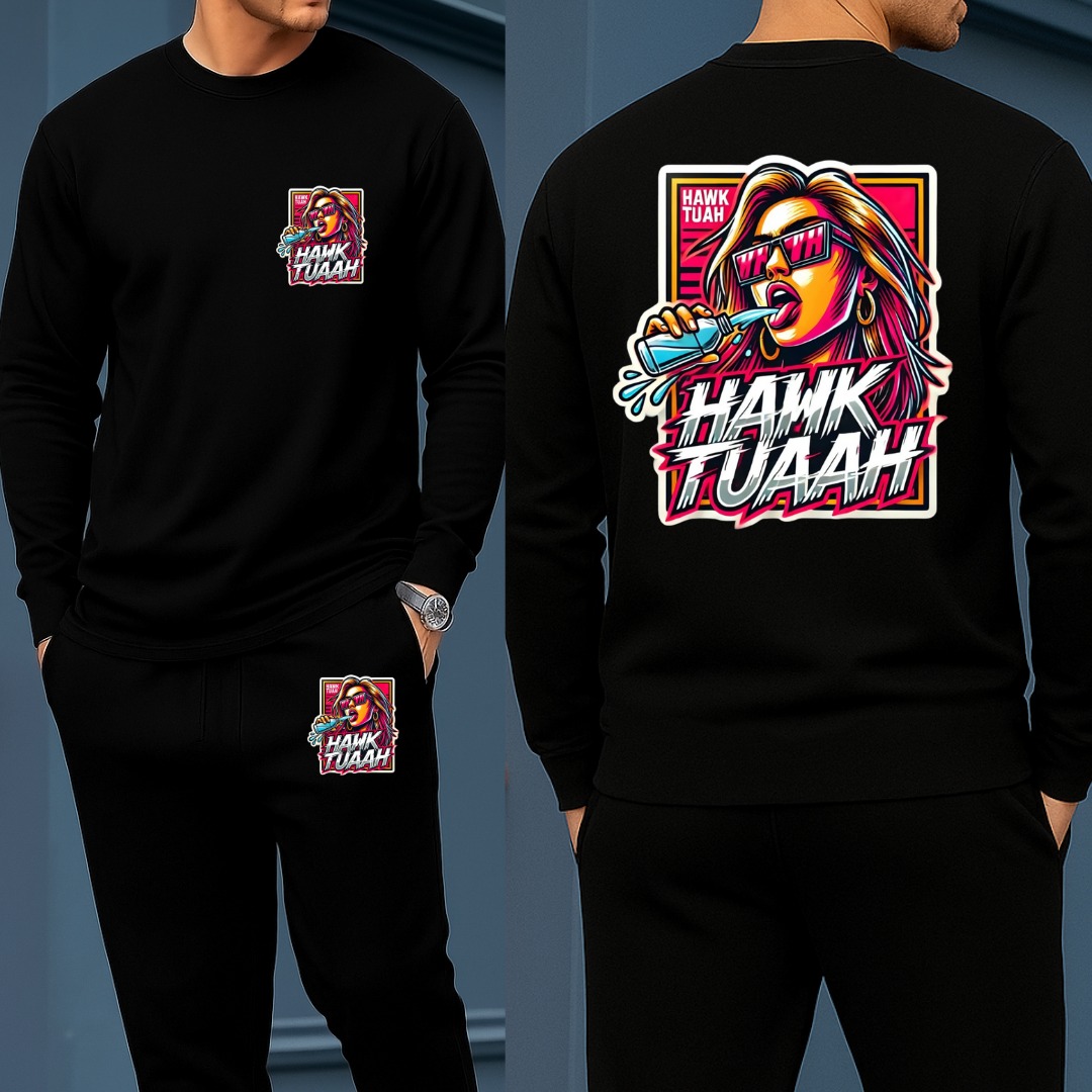 Long Sleeve Drop Shoulder Tshirt and Trouser Set