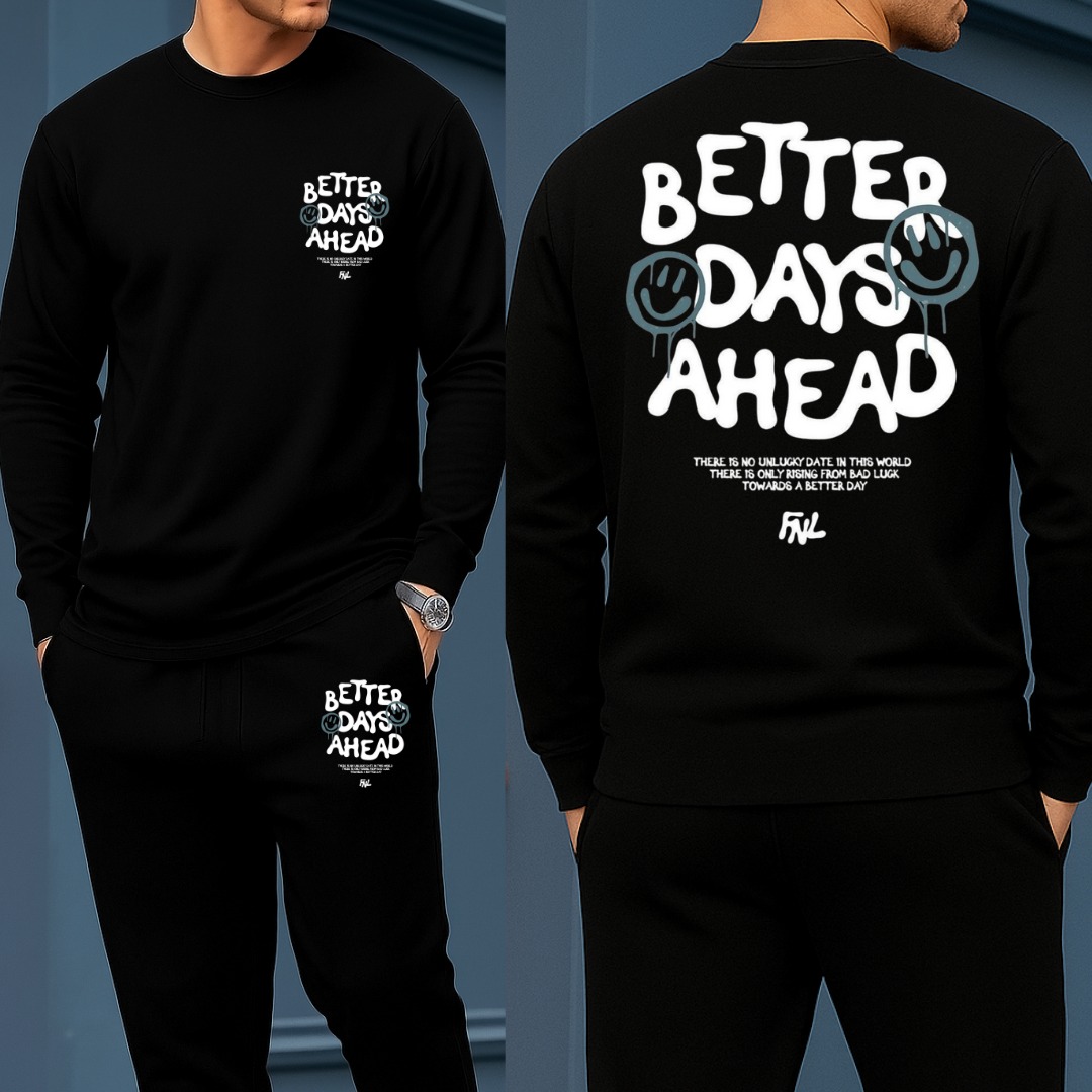 Long Sleeve Drop Shoulder Tshirt and Trouser Set