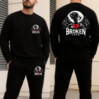 Long Sleeve Drop Shoulder Tshirt and Trouser Set