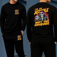 Long Sleeve Drop Shoulder Tshirt and Trouser Set