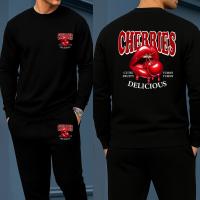 Long Sleeve Drop Shoulder Tshirt and Trouser Set