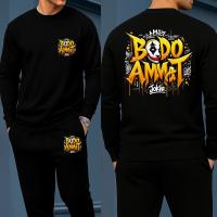 Long Sleeve Drop Shoulder Tshirt and Trouser Set