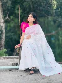 Half silk screen print sharee