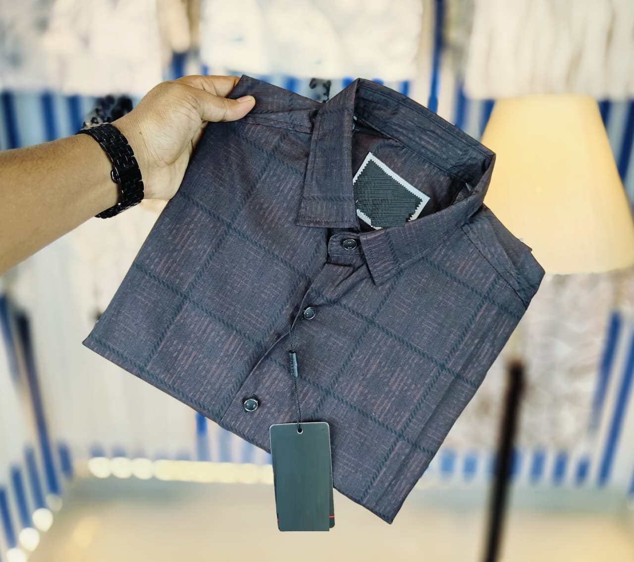 China Pure Black Magnet Cotton Full sleeve Shirt