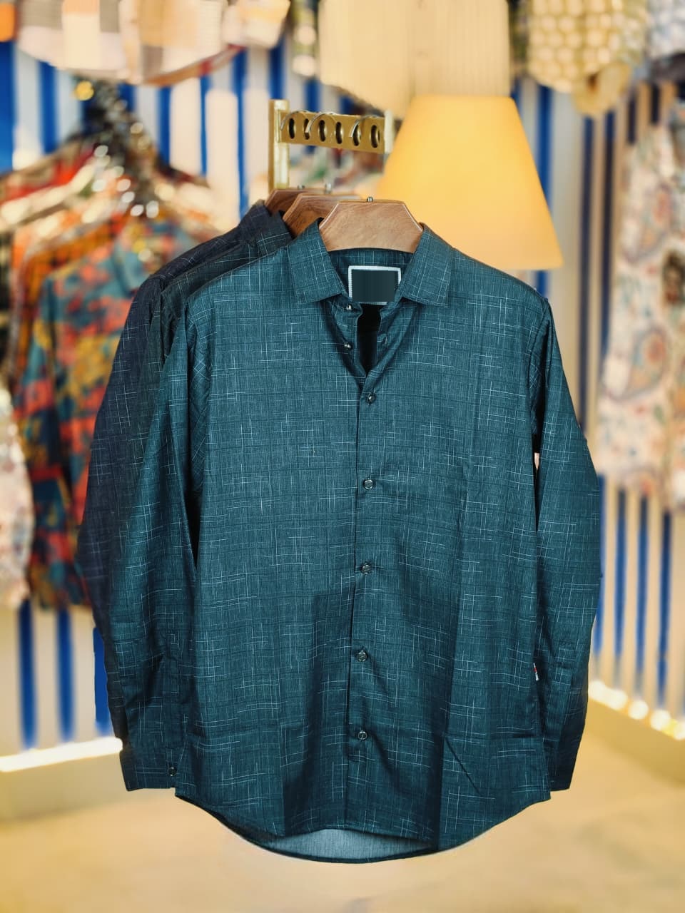 China Pure Black Magnet Cotton Full sleeve Shirt