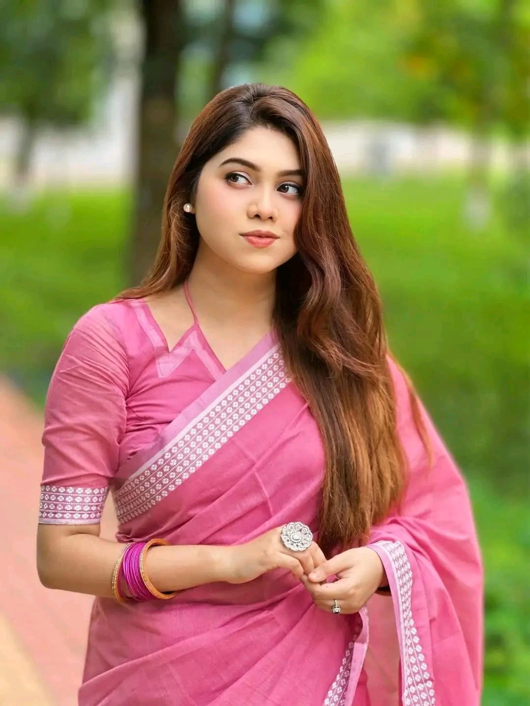 Nokshi pair saree with blause pcs