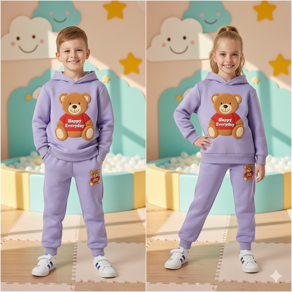 বেবি হুডি সেট (১টি হুডি এবং ১টি প্যান্ট)