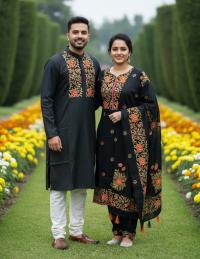 Panjabi Three Piece Couple Set