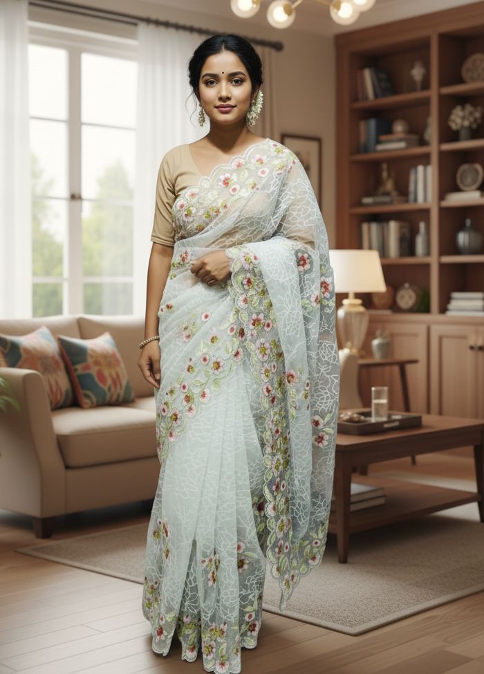 Georgette Organza Saree