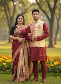 Sharee Panjabi Couple with Koti