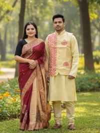 Sharee Panjabi Couple with Koti