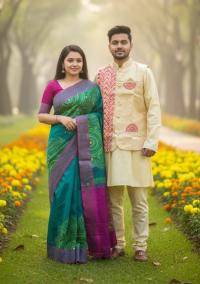 Sharee Panjabi Couple with Koti