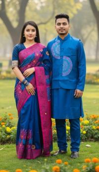 Sharee Panjabi Couple with Koti