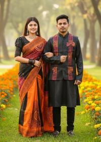 Sharee Panjabi Couple with Koti