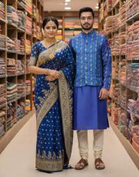 Sharee Panjabi Couple with Koti