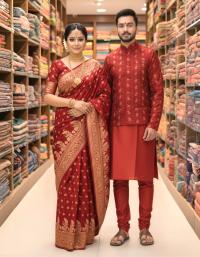 Sharee Panjabi Couple with Koti