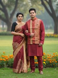 Sharee Panjabi Couple with Koti