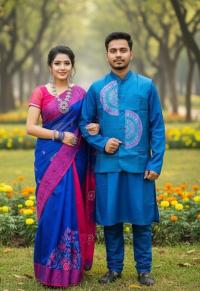 Sharee Panjabi Couple with Koti