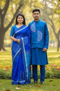 Sharee Panjabi Couple with Koti